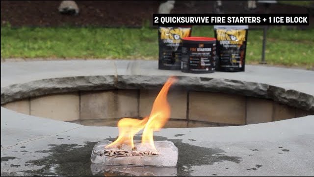 Fire starters Frozen In Ice Best Fire Starters For ice fishing and winter Backpacking