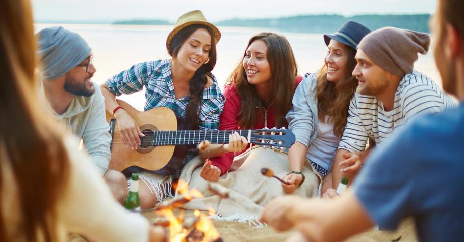 Campfire Stories using QuickSurvive Fire Starters, QuickSurvive Fire Starters at a KOA and Jellystone Campfire, FireStarter, Camping Conversation, Survivalists at a campsite