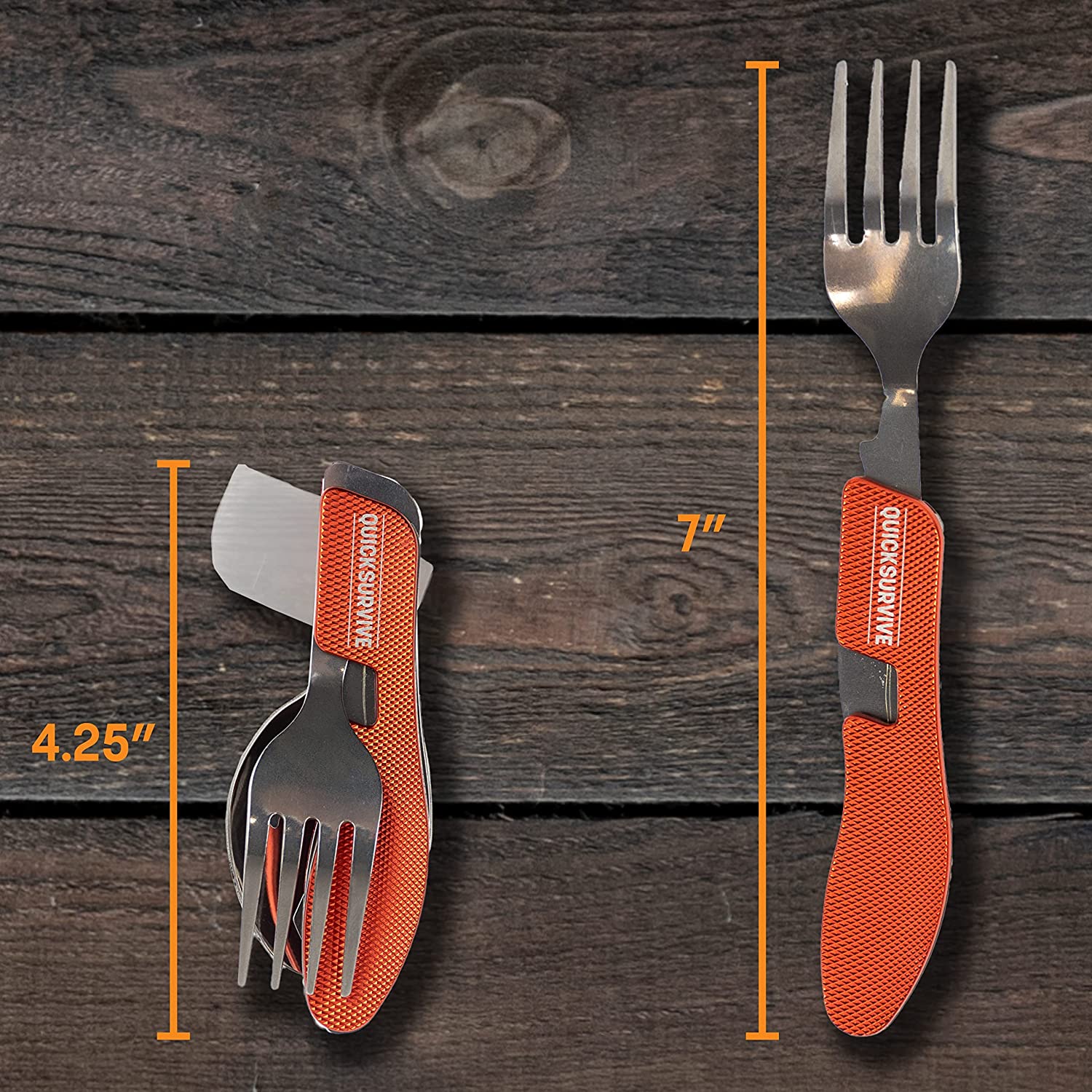 1 Set 3 in 1 Camping Cutlery Stainless Steel Eating Utensil Fork Knife  Spoon