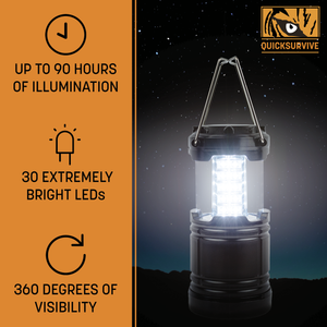 ODOLAND Ultra Bright Collapsible Camping LED Lantern with Portable Lights  for Outdoor Recreations, Emergency - Bed Bath & Beyond - 29606343