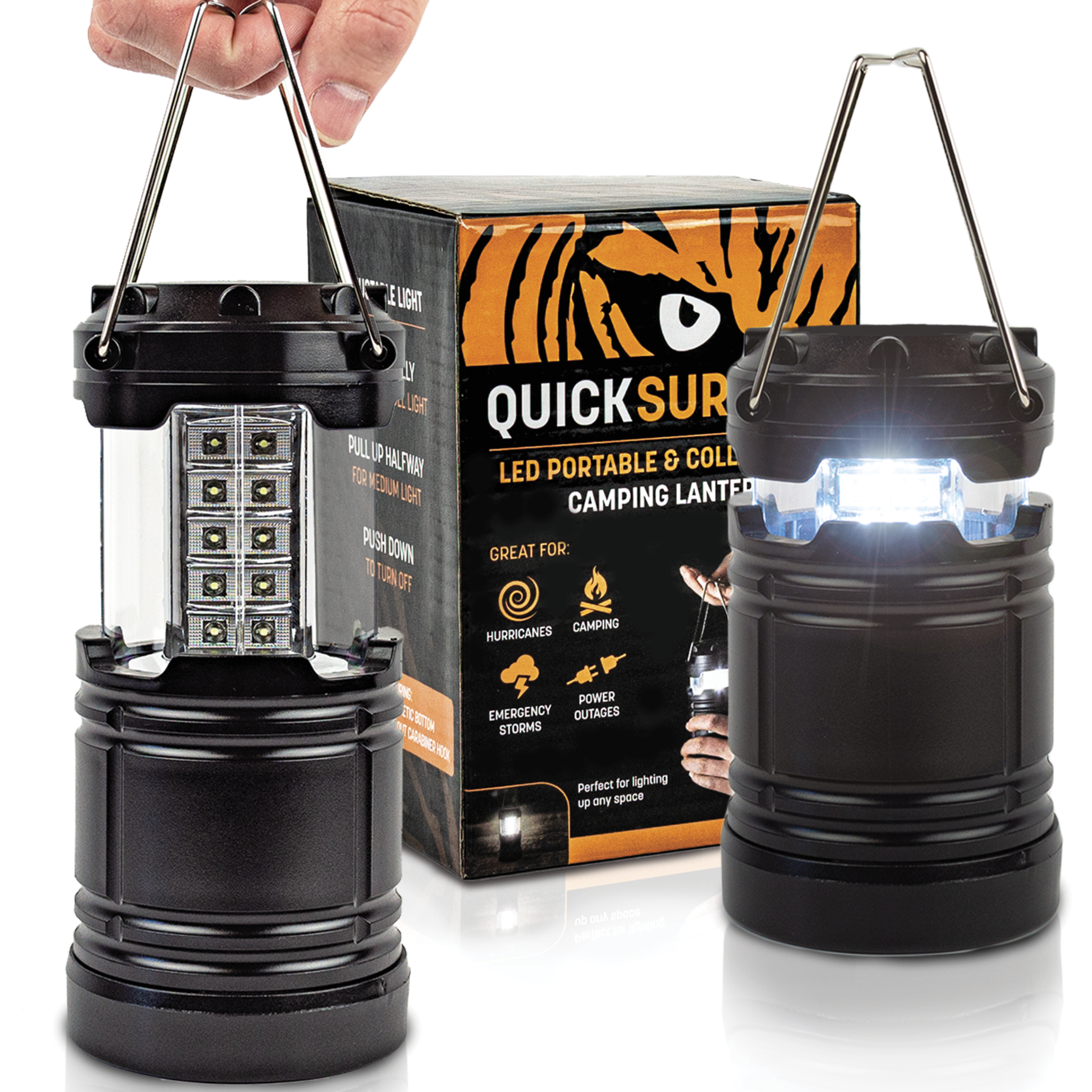 Portable Led Camping Lantern With Fan - Perfect For Hurricane